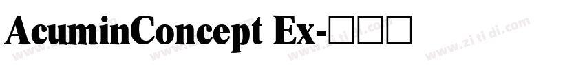 AcuminConcept Ex字体转换